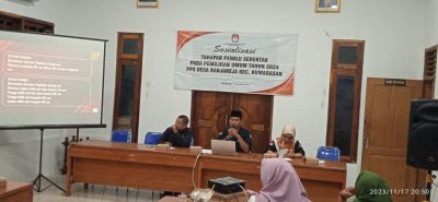 PPS Banjareja Selenggarakan Sosialisasi Tahapan Pemilu Serentak